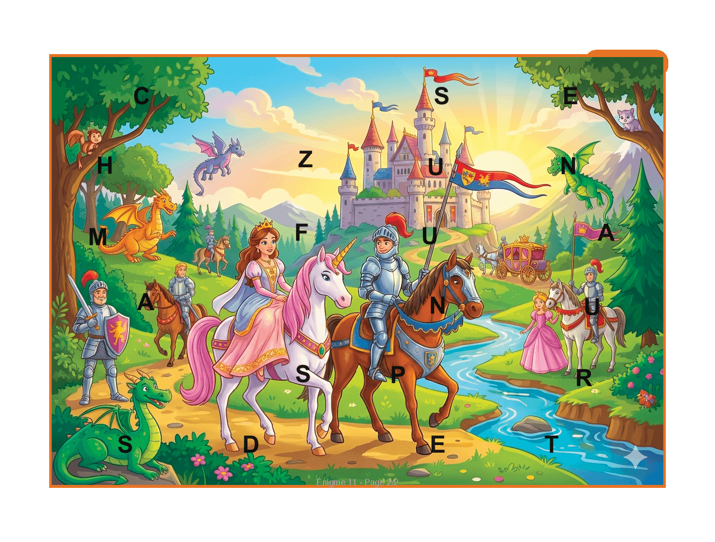 Image à explorer — thème Princesses, exemple de document Kidilab personnalisé